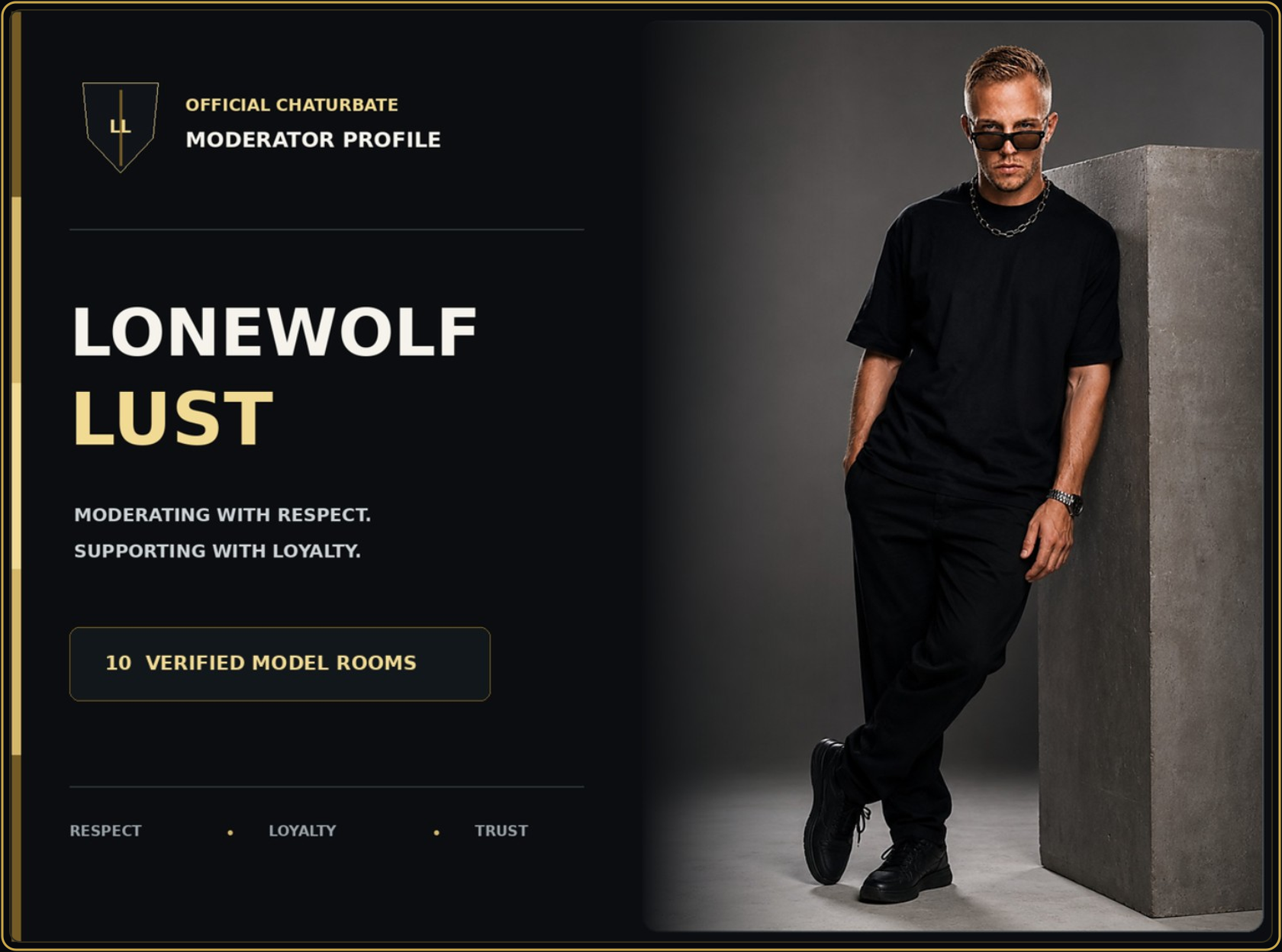 LoneWolf Lust official Chaturbate moderator profile